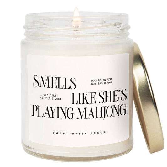 Smells Like She's Playing Mahjong  Candle