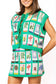 Green Mahjong Tile Tie-Up Knit Tank