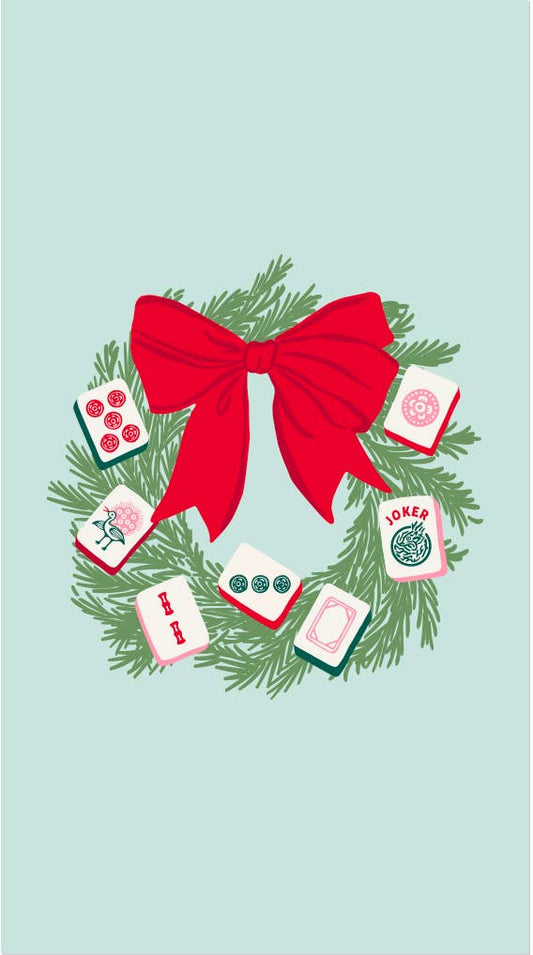 Mahjong Holiday Paper Guest Towels | Mahjong Wreath