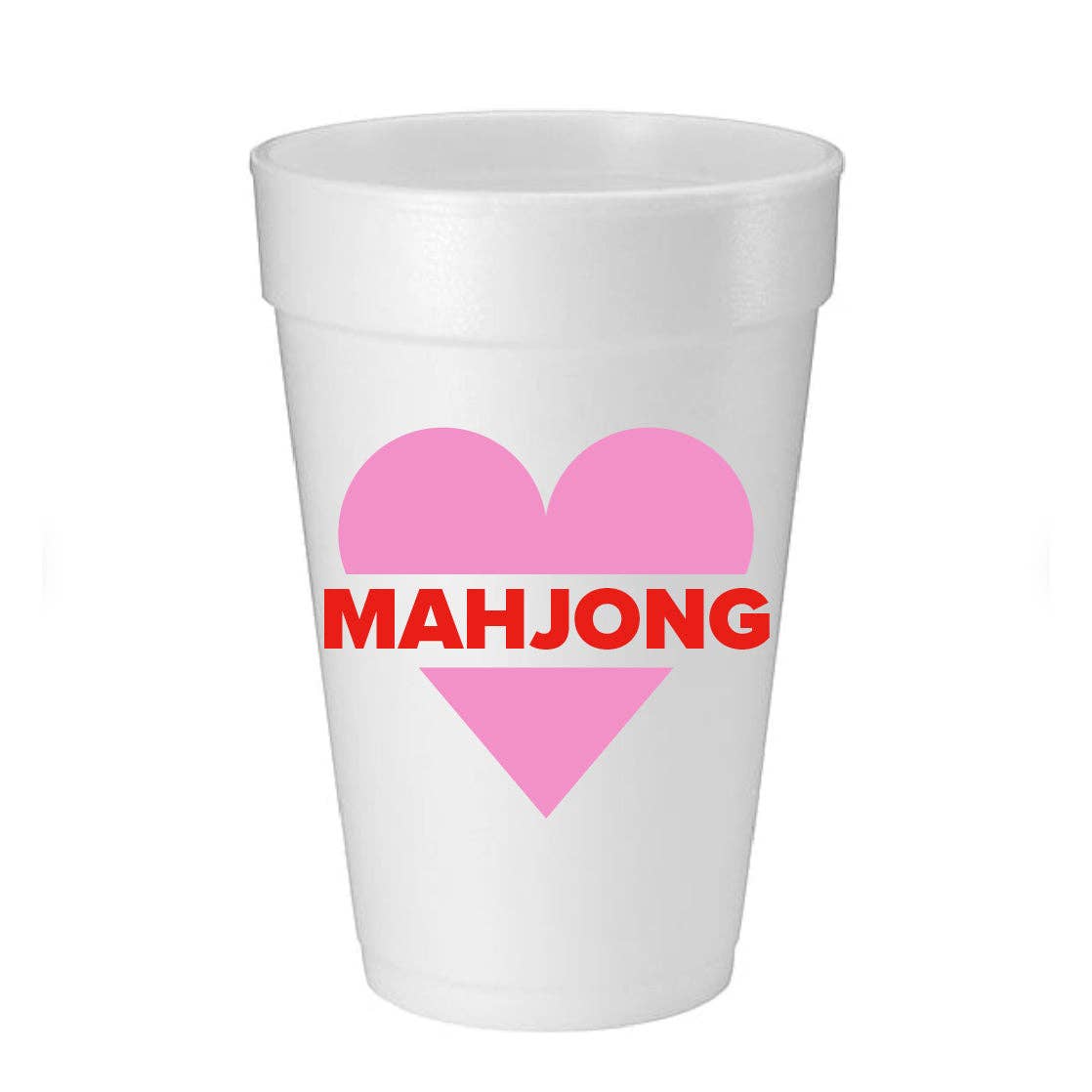 Mahji Mamas - “HEART MAHJONG” FOAM CUP
