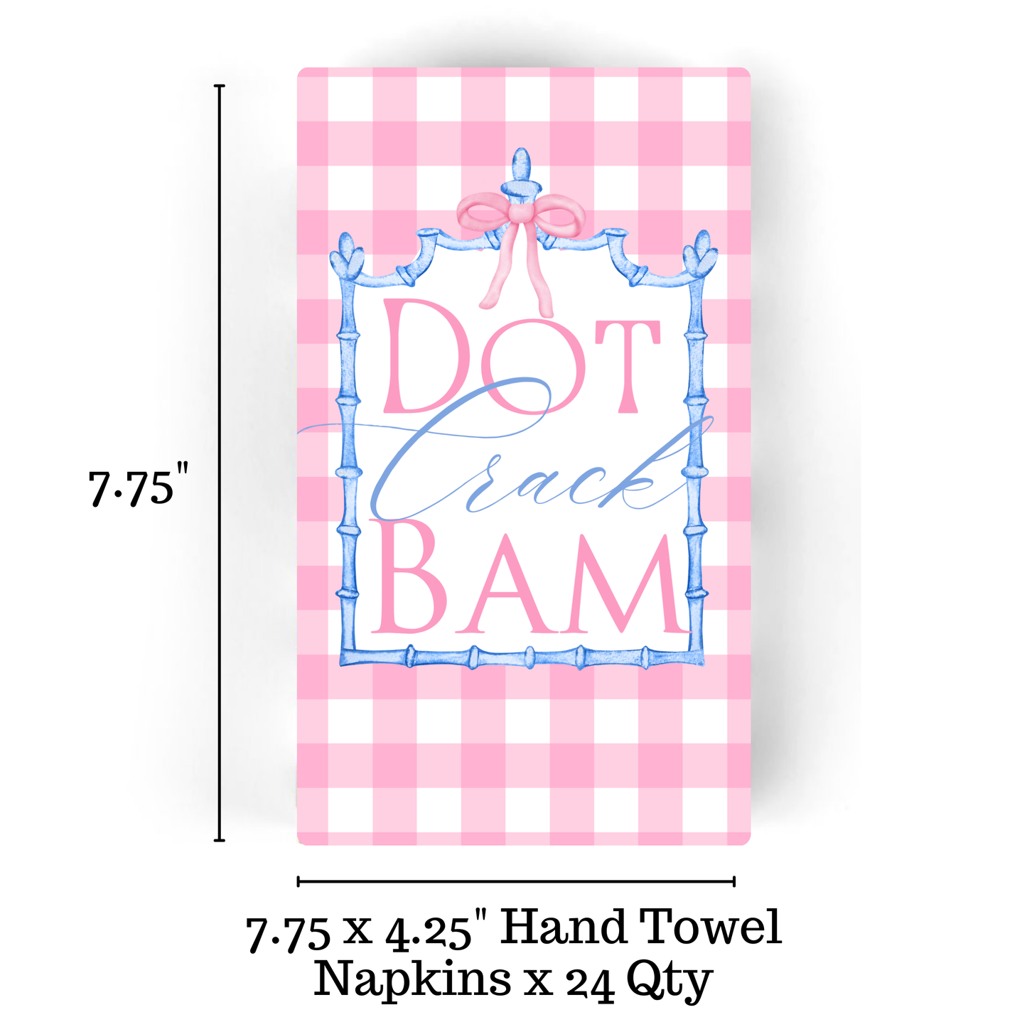 Mahjong Pink Plaid Guest Towels