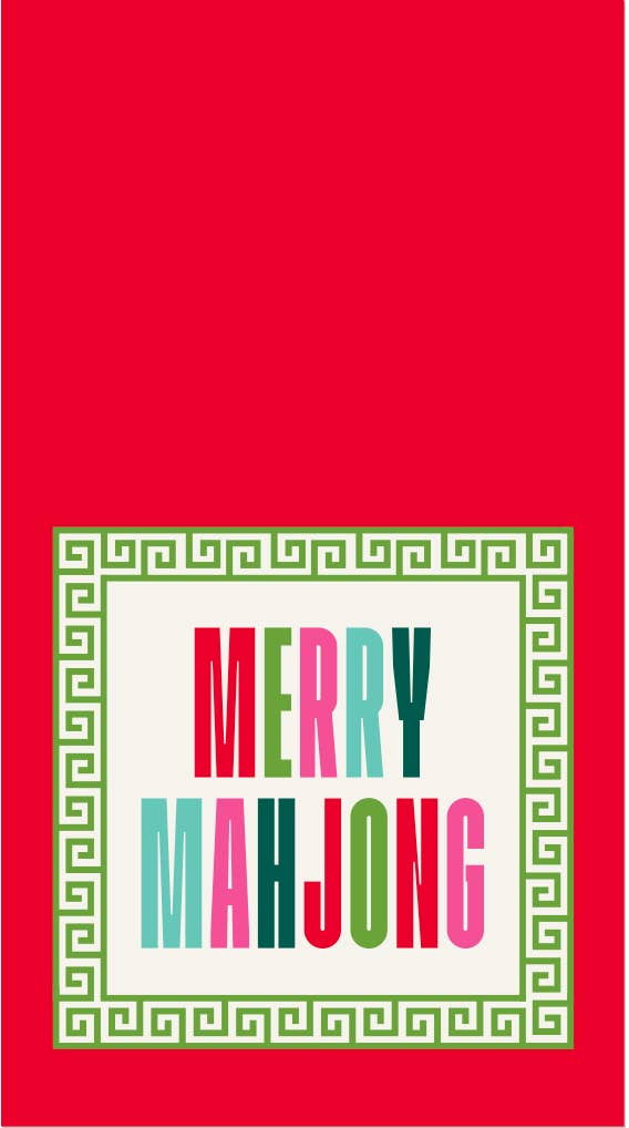 Mahjong Holiday Paper Guest Towels | Merry Mahjong