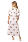 Queen of Sparkles Licensed LSU White Cotton Scattered Mascot  Button Up Dress
