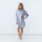 Preppy Star Dress Light Blue