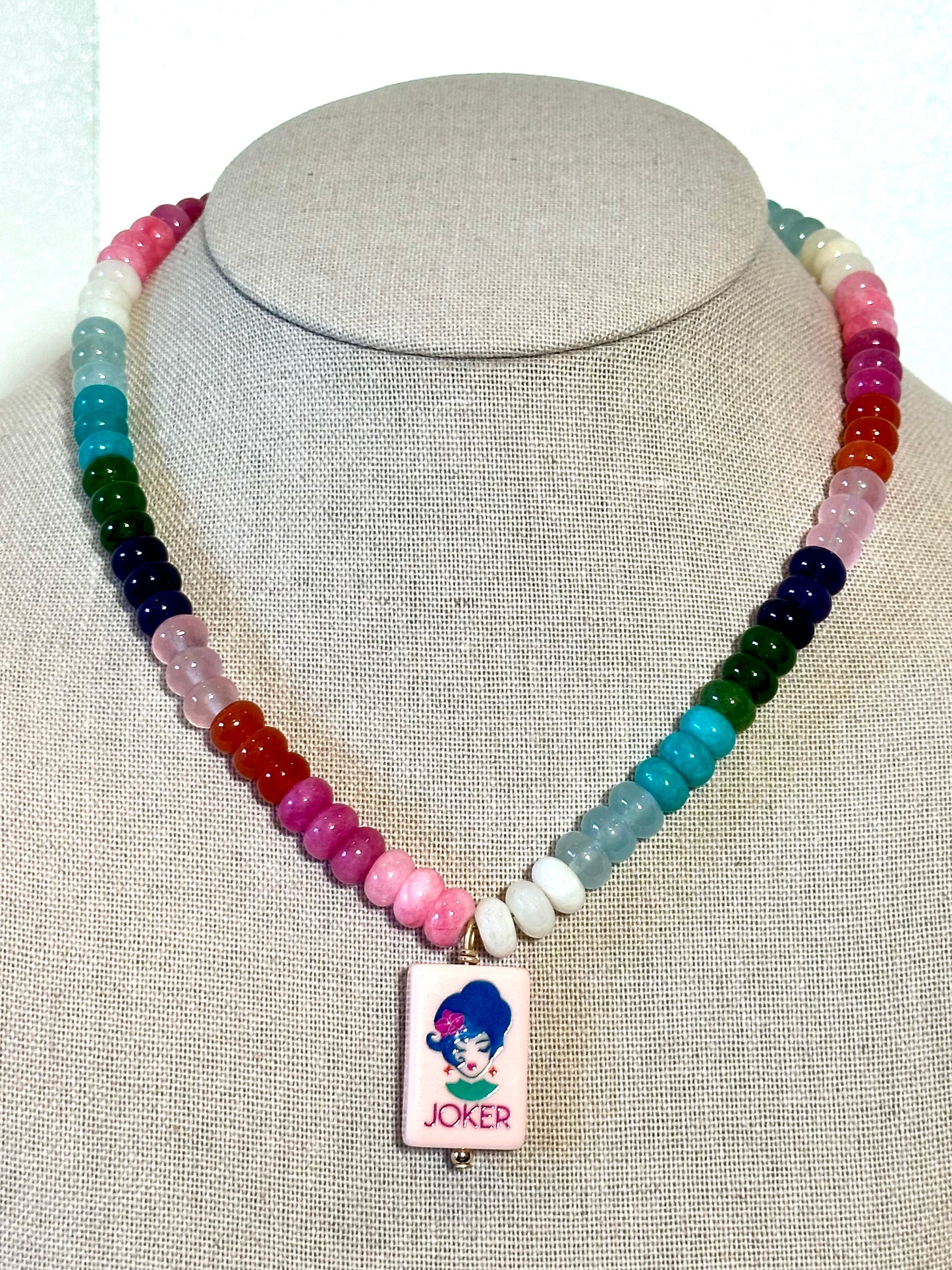 Candy Crush Multicolor Necklace with Pink Lola
