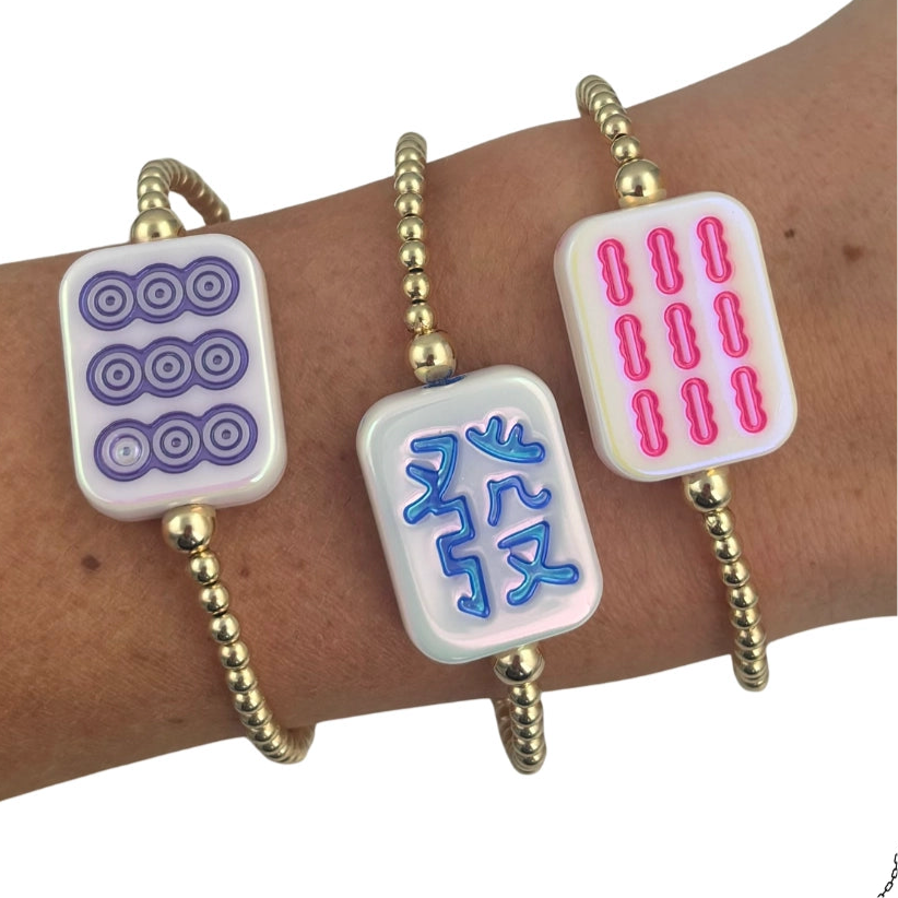 Mahjong Beaded Bracelets