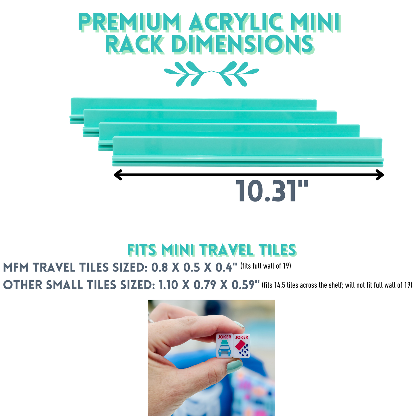 Premium Acrylic Mini Travel Mahjong Racks