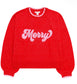 Merry Scallop Trim Relaxed Sweater