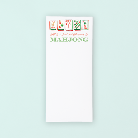 Holiday Mahjong Tile Notepad