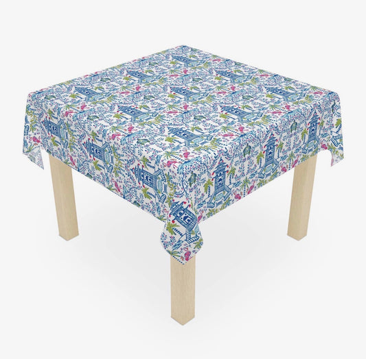 Colorful Chinoiserie Tablecloth