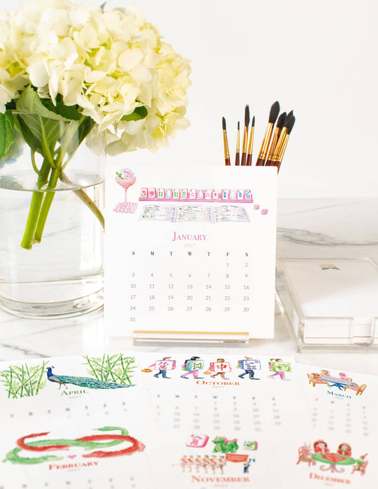 2027 Mahjong Edition Desk Calendar