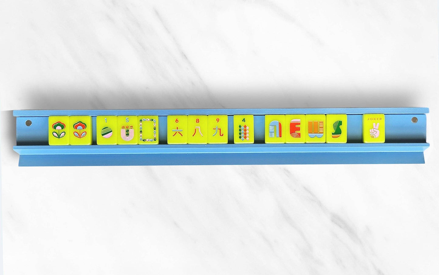 Wooden Mahjong Racks & Pushers (Set of 4)