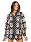 Black & White Polka Dot Scattered Mahjong Button Up Top