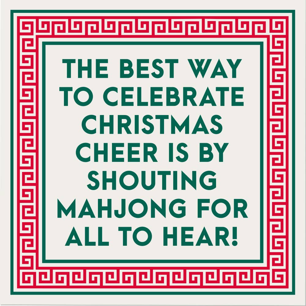 Shouting Mahjong Holiday Cocktail Napkins