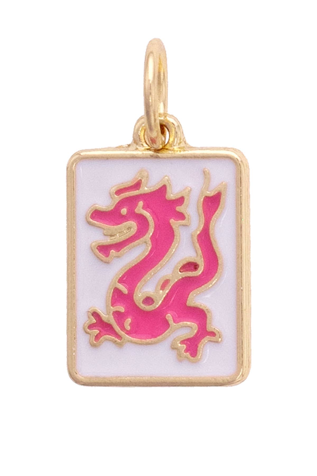 Dragon Mahjong Tile Charm