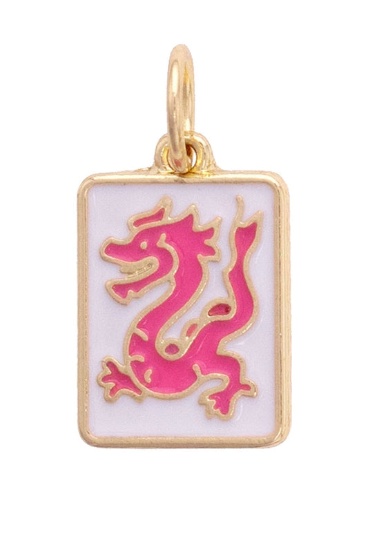 Dragon Mahjong Tile Charm