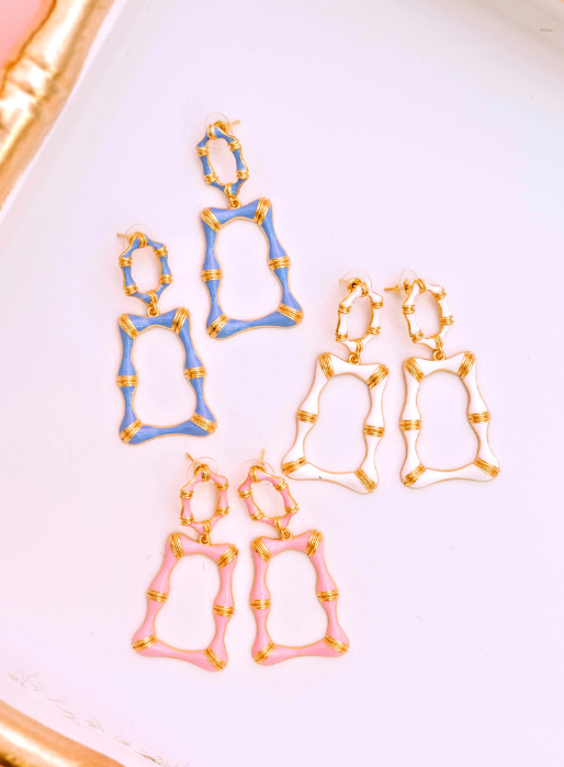 Jordan Enamel Bamboo Earring