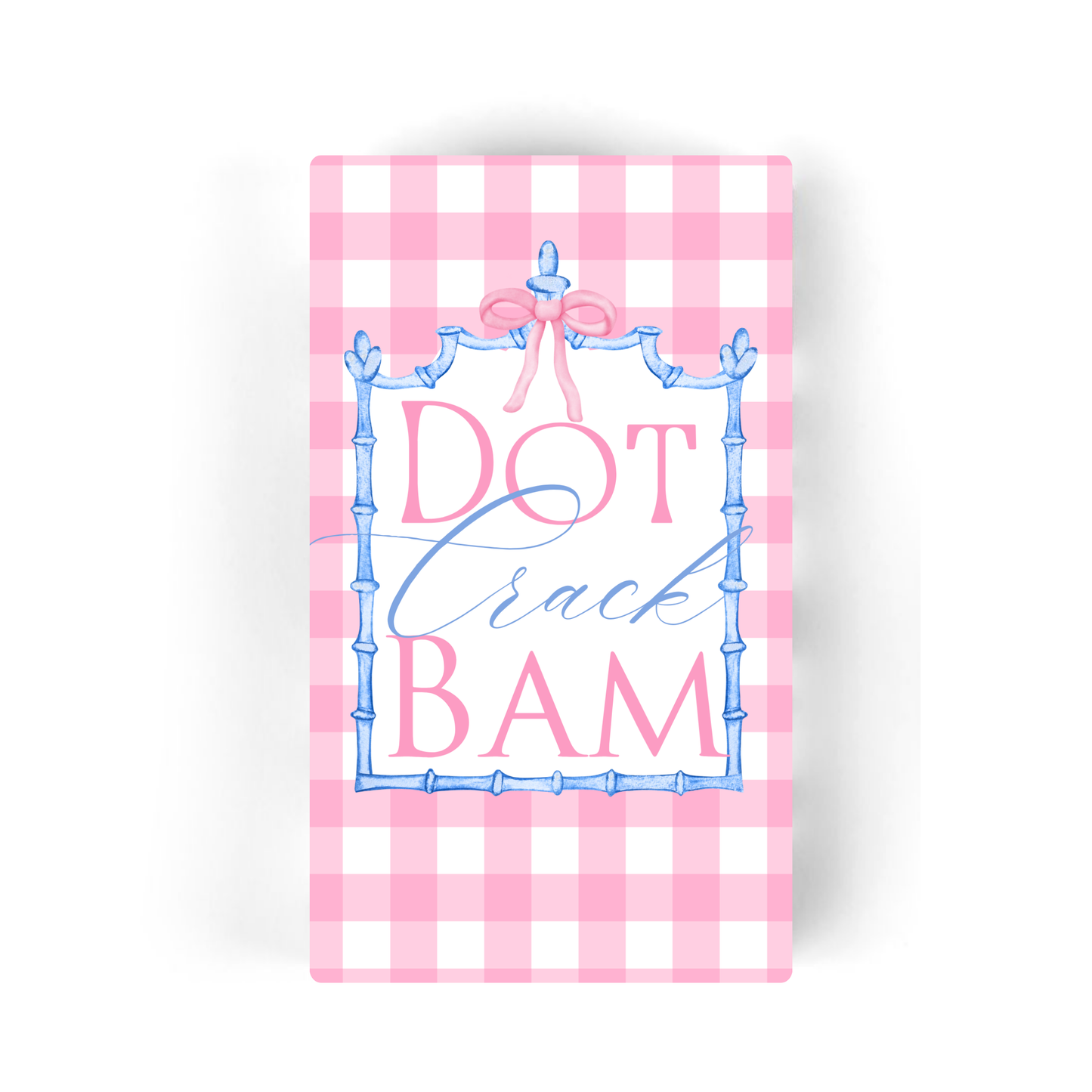 Mahjong Pink Plaid Guest Towels