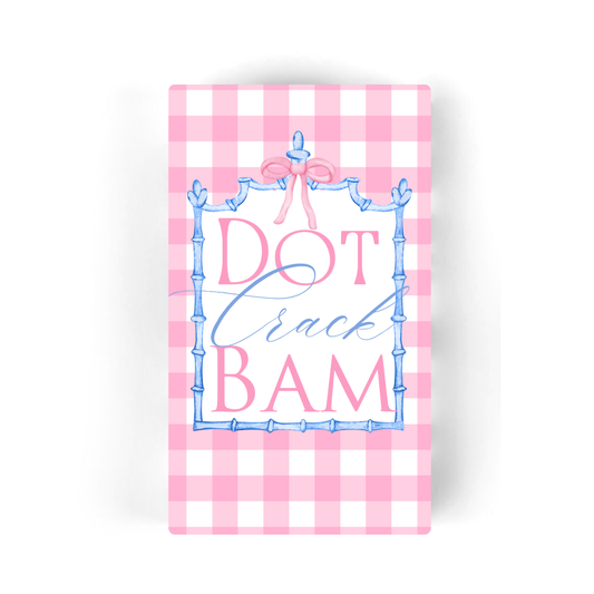 Mahjong Pink Plaid Guest Towels