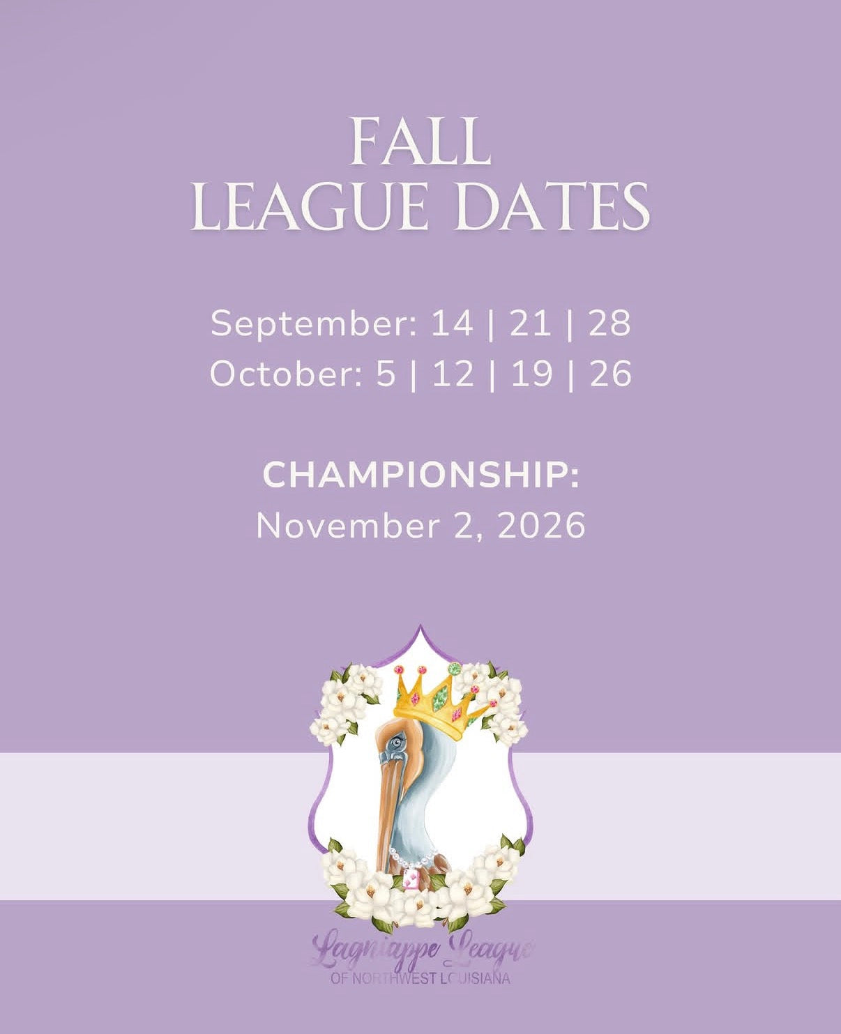 Fall League - Lagniappe League of NWLA