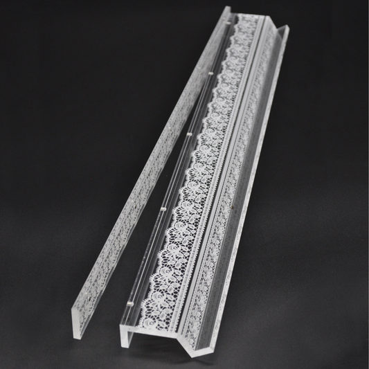 White Lace Mahjong Rack and Pusher, Set of 4