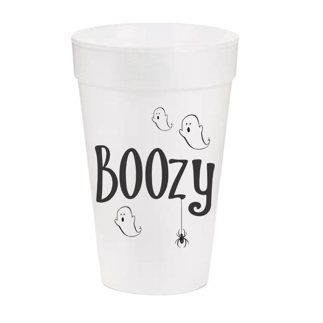 Boozy Halloween Styrofoam Cups | Set of 10