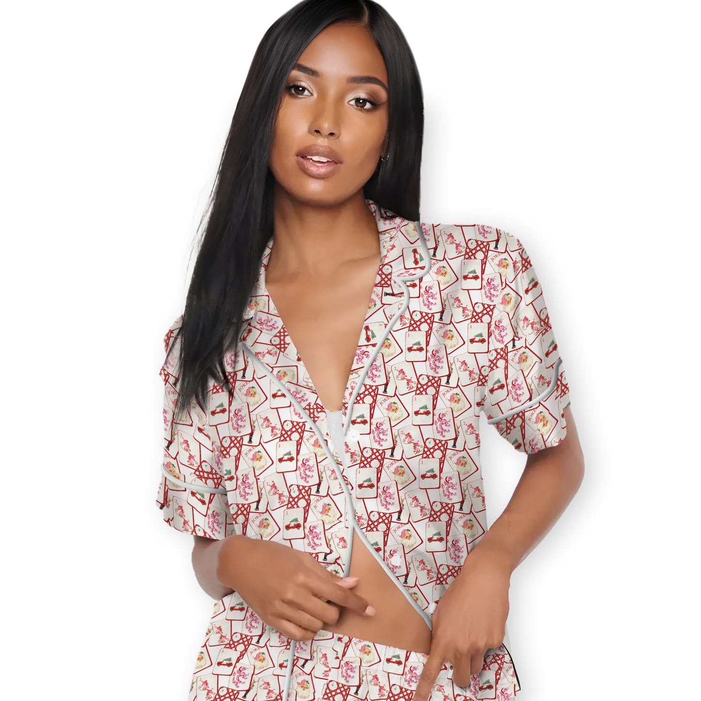 Christmas Mahjong Short Pajama Set