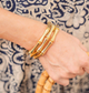 Lucy Gold Bamboo Acrylic Bracelet