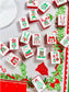 Green Holly Jolly Christmas Mahjong Set
