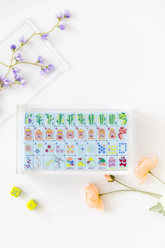 East Meets West Tile Set in Sky Blue