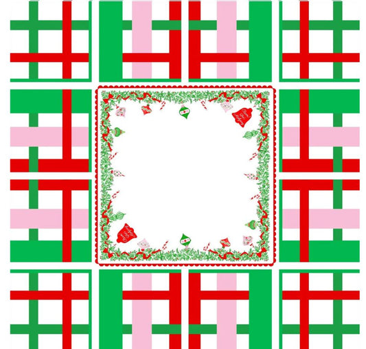 Red Holly Jolly Christmas Mahjong Set