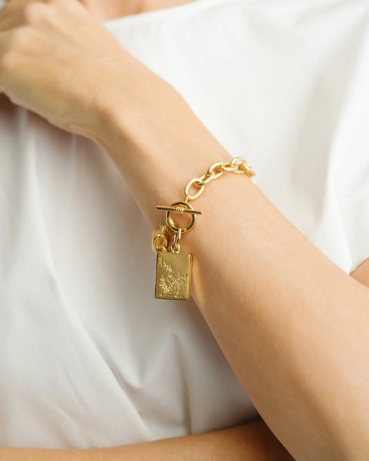 1 Bam Bird Mahjong Tile Bracelet