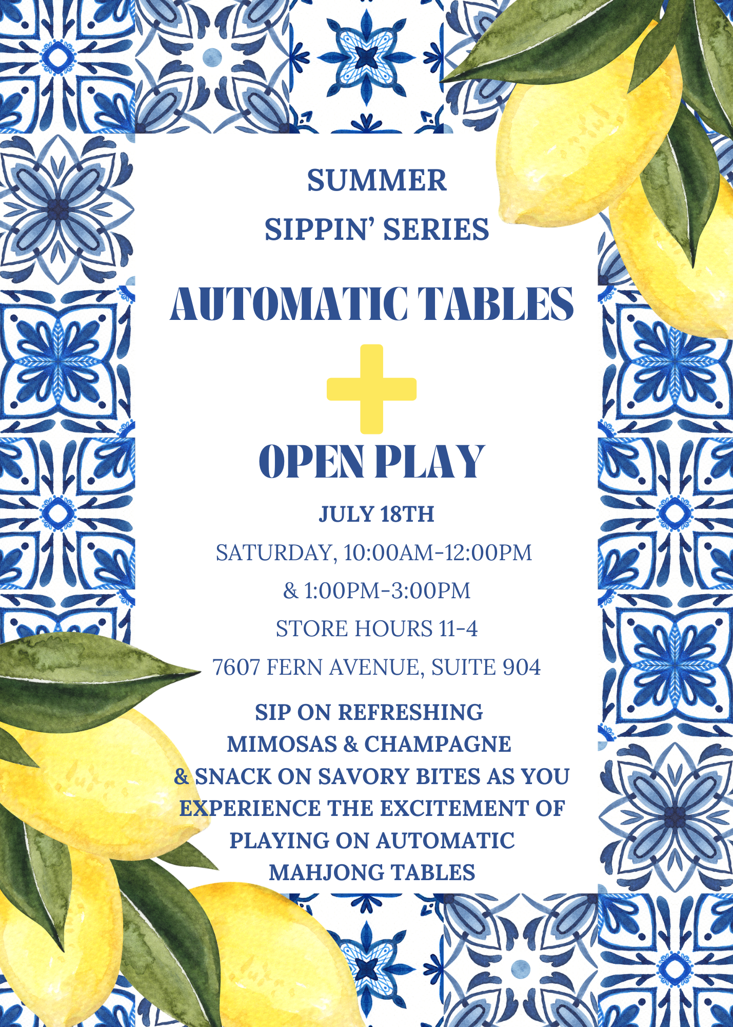 Summer Sippin' Automatic Table Series