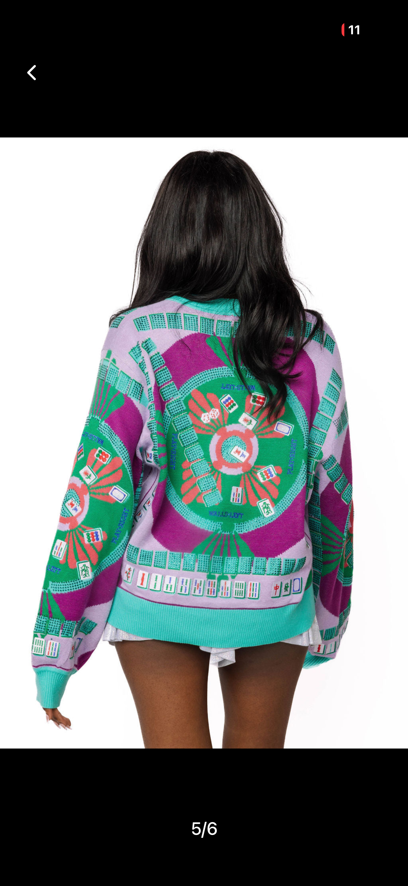 Multi Mahjong Button Up Cardigan
