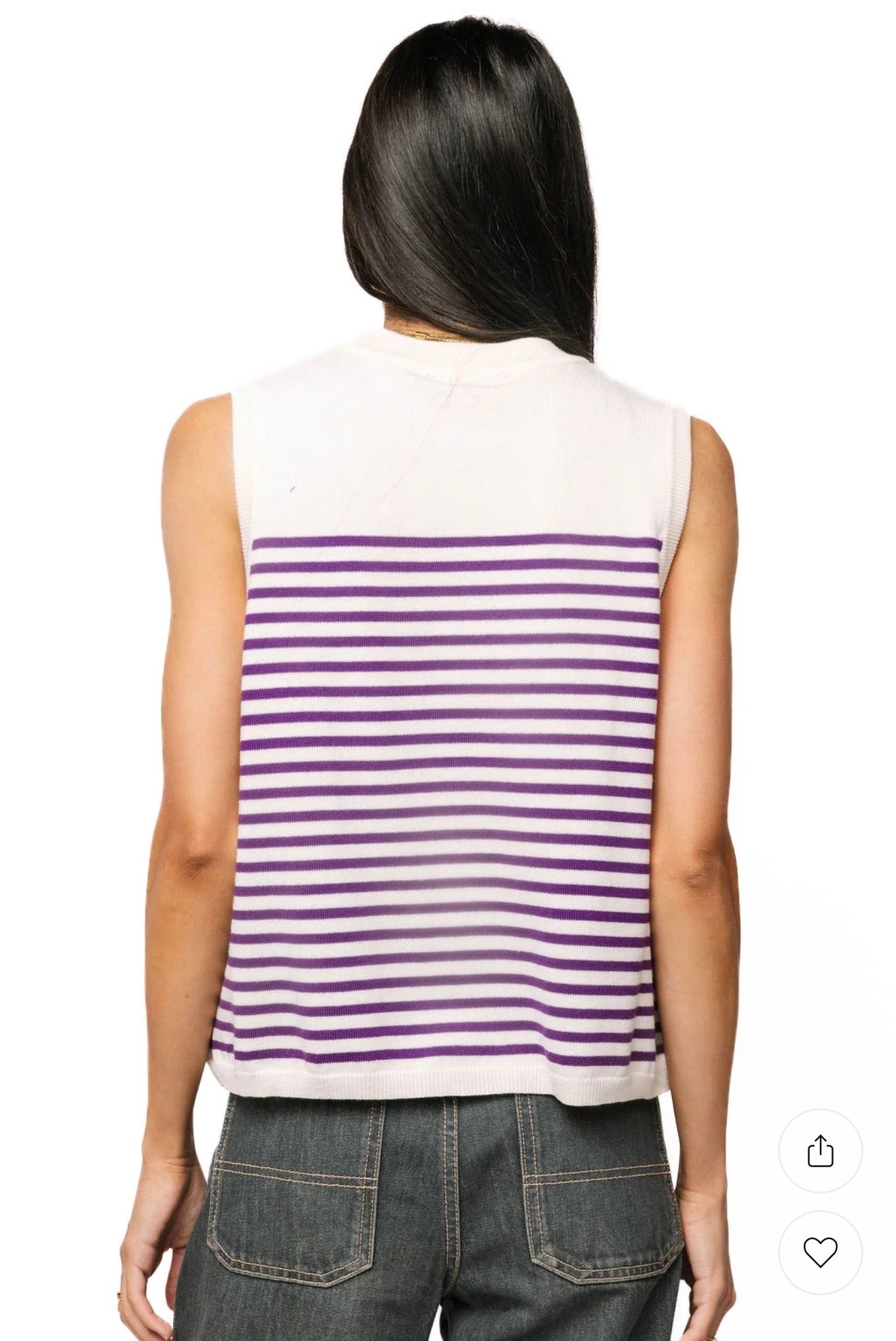 Queen of Sparkles Licensed LSU Mascot Striped Knit Tank