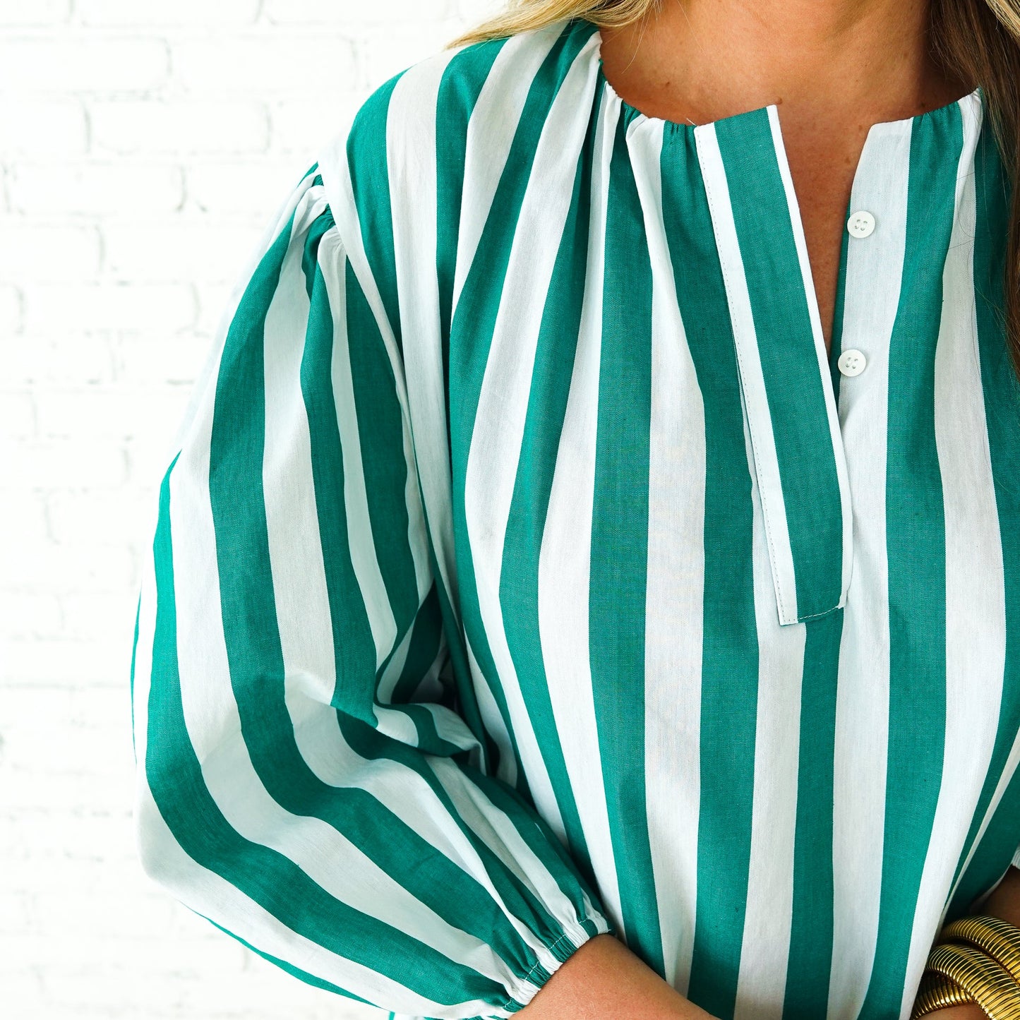 Green Stripe Cabana Dress
