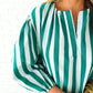 Green Stripe Cabana Dress