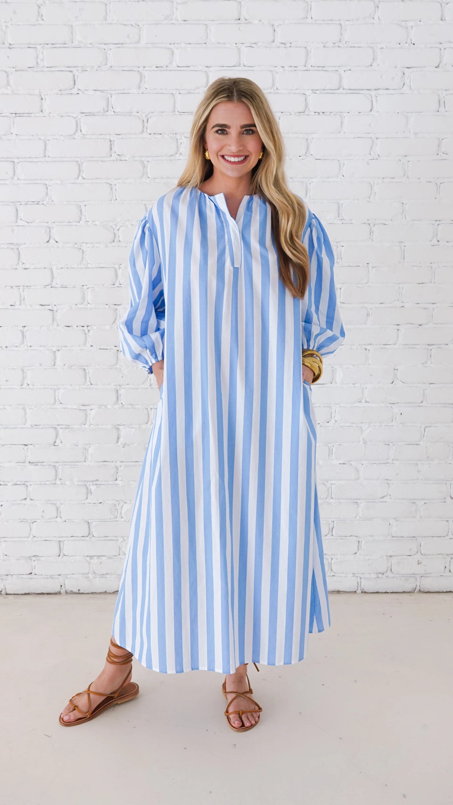 Blue Stripe Cabana Dress
