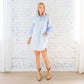 Preppy Star Dress Light Blue