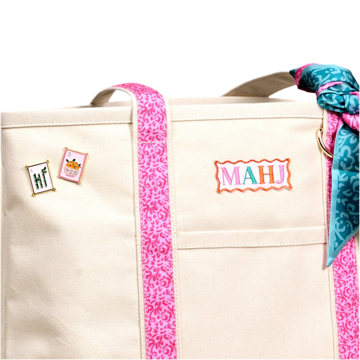 Mahjong Darling Canvas Tote