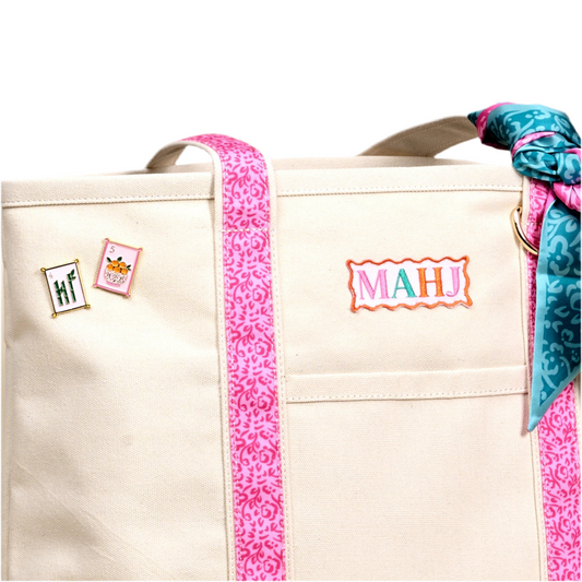 Mahjong Darling Canvas Tote