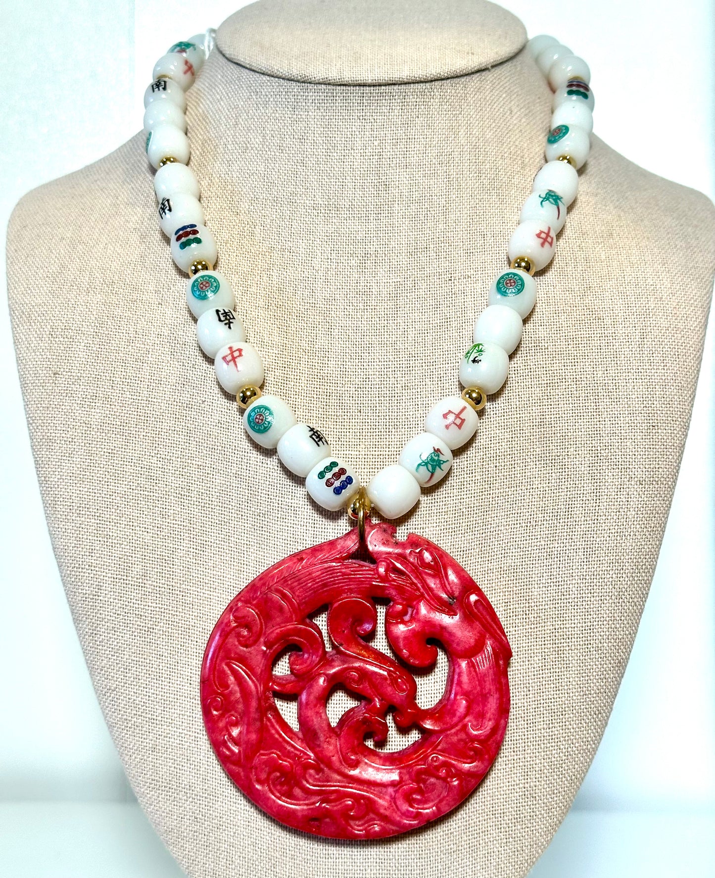 Mahjong Statement Necklace