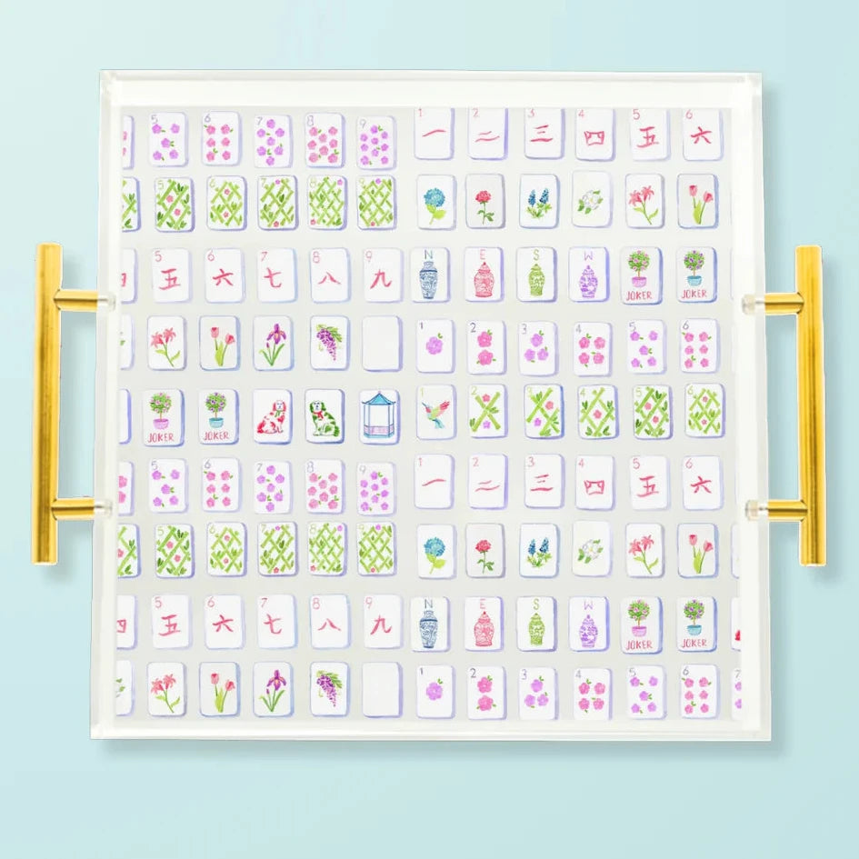 Mahjong Tiles Acrylic Tray