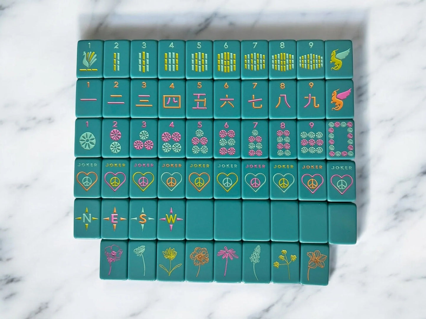 OG Mahj Tiles Totally Teal