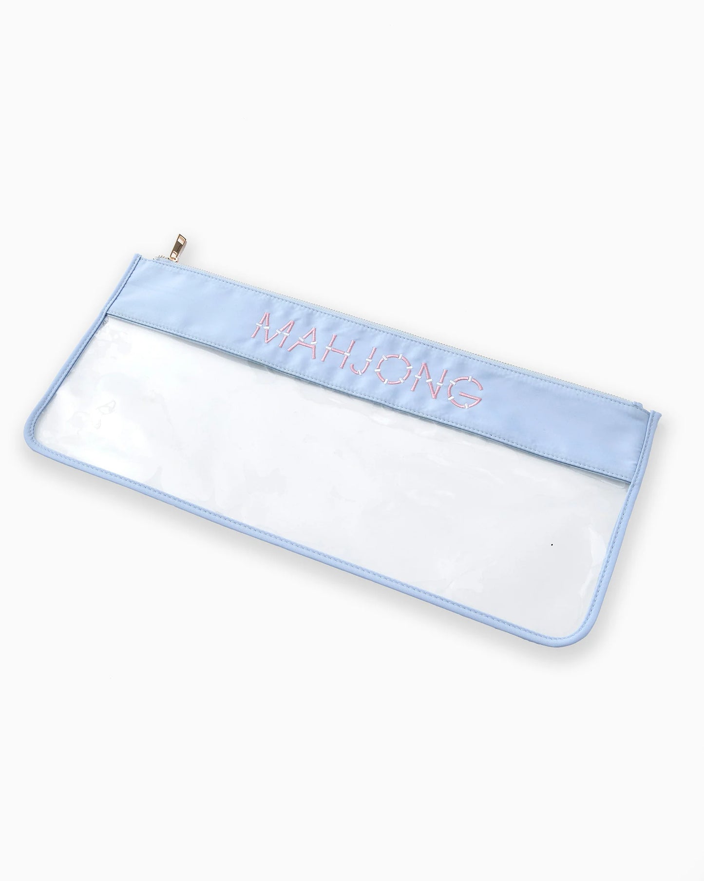Light Blue Bamboo Mahjong Tile Bag