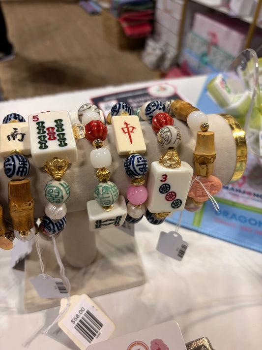 Mahjong Christmas Tile Bracelet