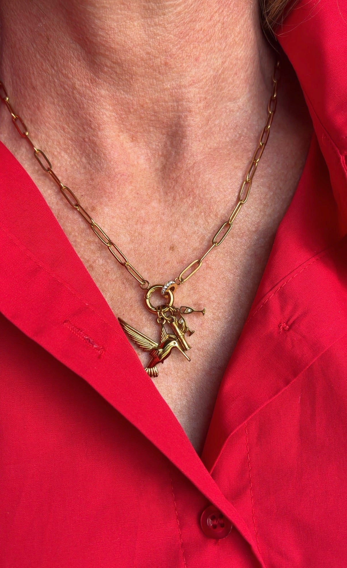 Bird Bam Cheers Charm Necklace