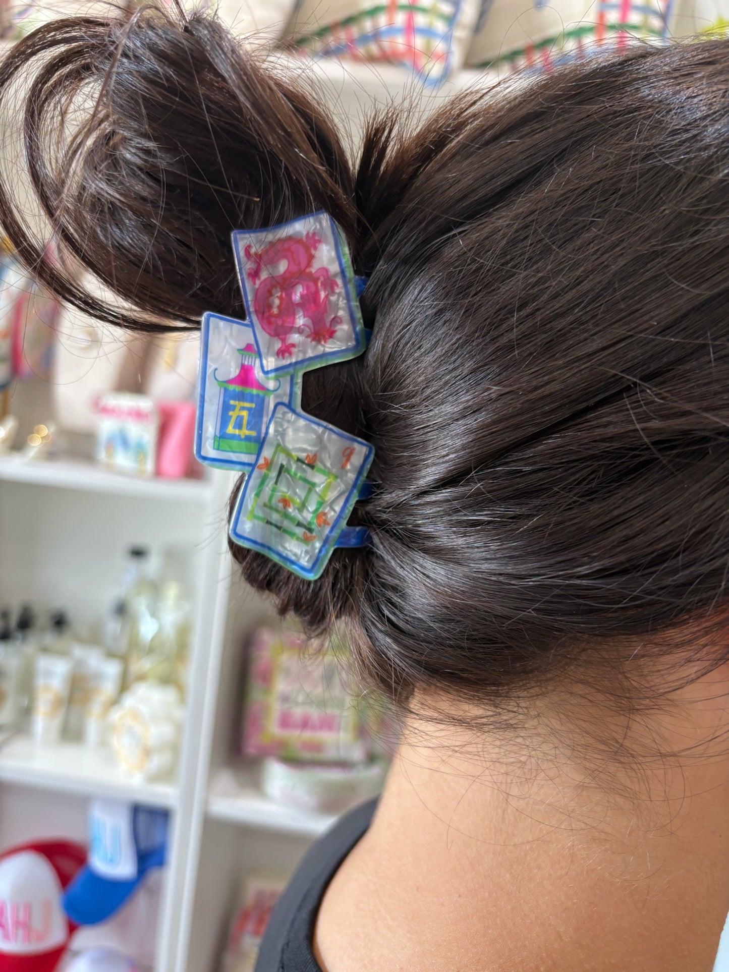 Mahjong Hair Clip