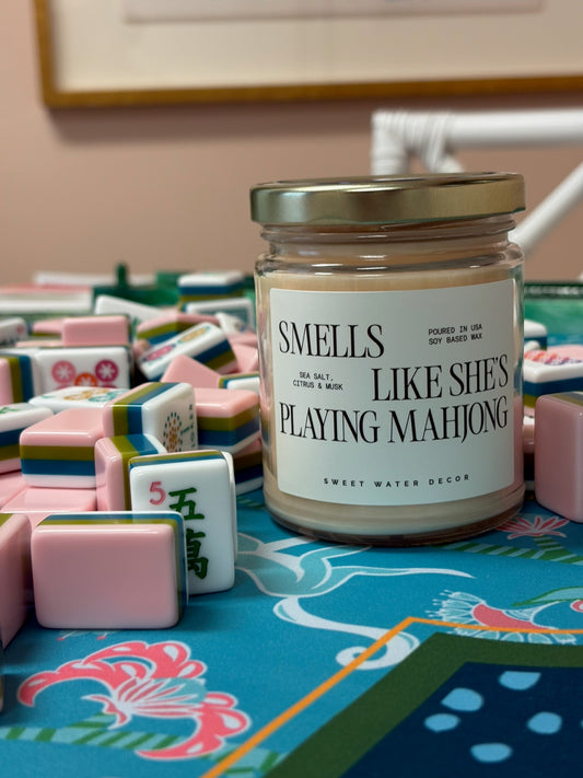 Smells Like She's Playing Mahjong  Candle