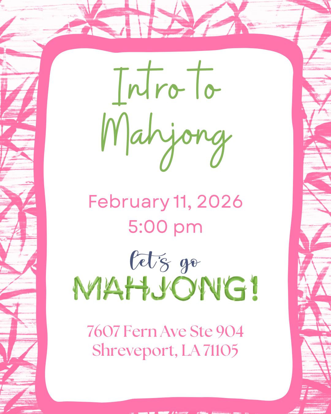 Intro to Mahjong (February)